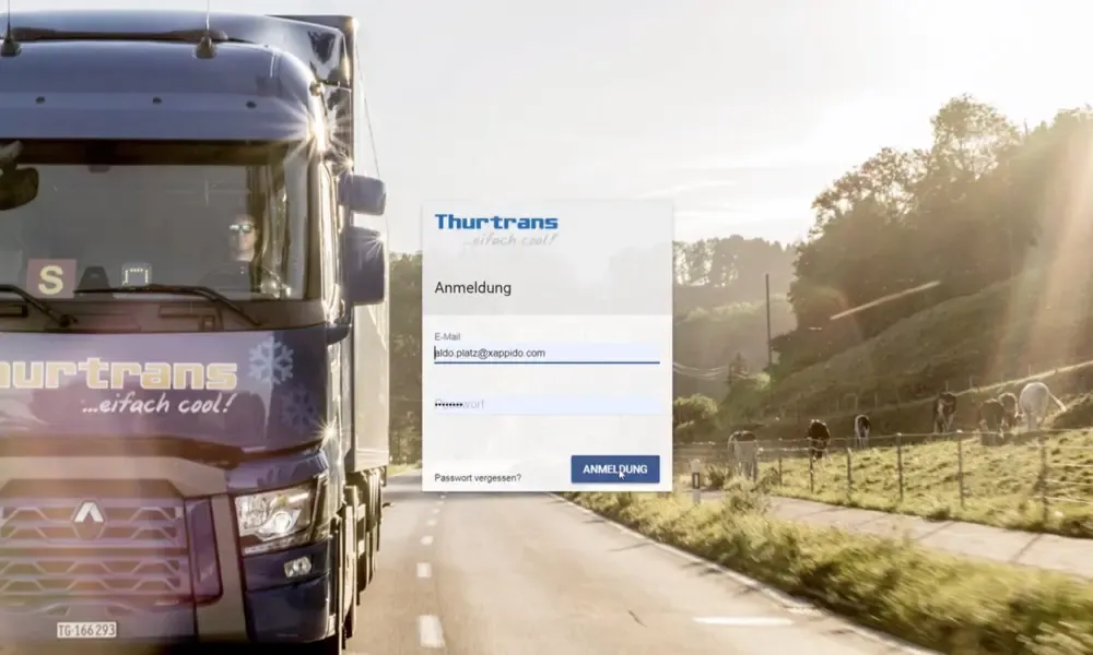Unterwegs für die Thurtrans AG: LKW mit Temperaturüberwachung