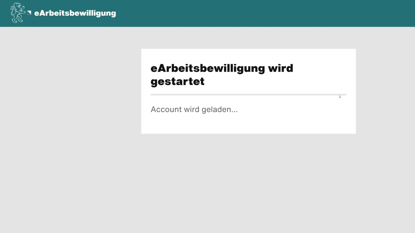 Startseite des Kundenportals für Arbeitsbewilligungen auf workpermit.services.zh.ch